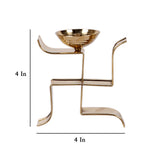 Standing Satiya Brass Akhand Diya Set of 2
