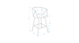 Pink Color Clea Counter Stool