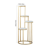 Metal Planter Stand With White Marble At Top