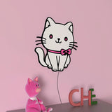 Cute Kitten Backlit Wooden Wall Décor