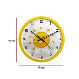 Sunny Day Kids Wall Clock in White Yellow Color