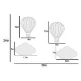 Pastel Hot Air Balloon Backlit Wooden Wall Décor