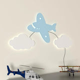 Aeroplane Kids Backlit Wooden Wall Décor