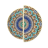 Intricate Traditional Pattern Semi Circle Frames Set Of 2