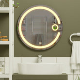 Modern Desinger Illuminating Lunar Bathroom Mirror With Led