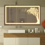 The Autumn Tree Led Rectangular Shape Bathroom Mirror