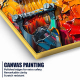 Brushstroke Of The Guitar Cotton Canvas Wall Painting