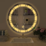Modern Designer Led Rounded Shape Bathroom Wall Mirror