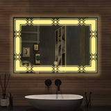 Rectangular Shaped Fairy Girl Design Led Bathroom Wall Mirror