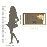 The Autumn Tree Led Rectangular Shape Bathroom Mirror