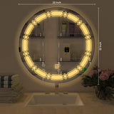Modern Designer Led Rounded Shape Bathroom Wall Mirror
