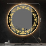 Infinity Round Pattern Shaped Led Bathroom Wall Mirror