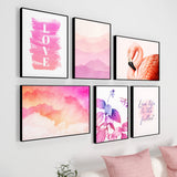 Tropical Vibes Pink Frame Set Of 6