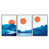 Gleeful Sunrise View Frames Set Of 3