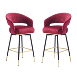 Burgundy Mixoy Bar Stool