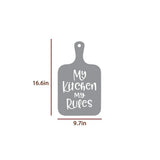 My Kitchen My Rules' Backlit Wall Art for Kitchen Decor