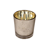 Silver Glass Votive Set of 4