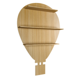 Hot Air Balloon Backlit Wood Wall Shelf / Book Shelf / Night Light, Light Oak Finish
