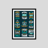 Forget Mistake Remember Lesson Premium Motivational Quotes Photo Frame