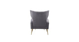 Grey Danney Accent Chair With Ottoman