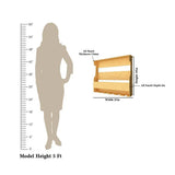 Premium-Quality Backlit MDF Bar Wall Shelf / Mini Bar Cabinet in Light Oak Finish