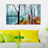 Love Couple Modern Art 5 Pieces Canvas Print Wall Painting
