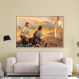 Divine Shepherd Jesus Canvas Printed Wall Paintings for Living Room, Meditation Room, Bedroom, Churches, Hospitals