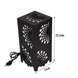Willson Swirl Bloom Wooden Table Lamp - Unique Artistic Design