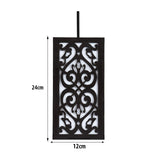 Carved Scroll Pattern Wooden Pendant Light - Decorative Hanging Lamp