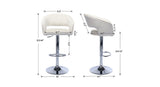 White Color Dee Swiel Adjustable Bar Stool