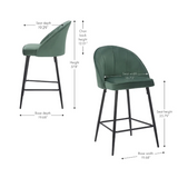 Green Color HinVMen Counter Stool
