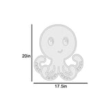 Baby Octopus Backlit Wooden Wall Décor