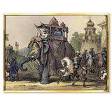 Mughal Emperor Artwork Abstract Canvas Framed Painting Indian Ethnic Traditional Wall Art Large Size For Living Room Bedroom Office Home Decoration