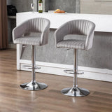 Grey Color Dee Swiel Adjustable Bar Stool