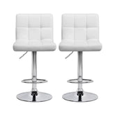 Luxurious Leatherette White Bar Stool