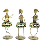 Lady musicianFigurine Set Of 3 table decor