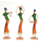 Lady farmer Figurine Set Of 3 table decor