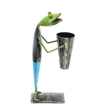 Frog pen holder table decor