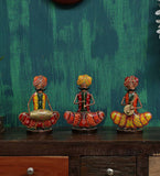 Sitting Men Mini musician Set of 3 table decor
