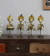 Ganesh musician set of 3 table decor