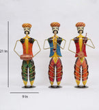 Musician Rajasthani Human Figurine, Set of 3 table decor