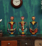Sitting Musician Men Human Figurine, Set of 3 table decor