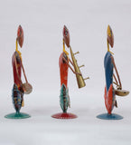 Sitting Musician Men Human Figurine, Set of 3 table decor