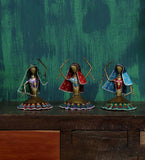 Sitting Doll Mini Human Figurine, Set of 3 table decor