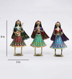 Lady Mini Human Figurine, Set of 3 table decor