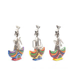 Wooden Sitting Musicians Figurine set of 3 table decor