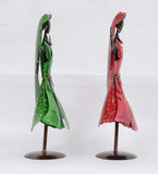 Dancing Lady Human Figurine, Set of 2 table decor