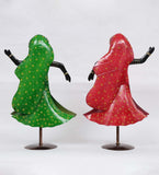 Dancing Lady Human Figurine, Set of 2 table decor