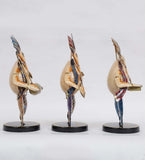 Musician Ganesha Human Figurine, Set of 3 table decor