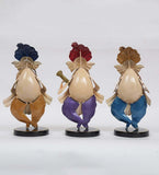 Musician Ganesha Human Figurine, Set of 3 table decor